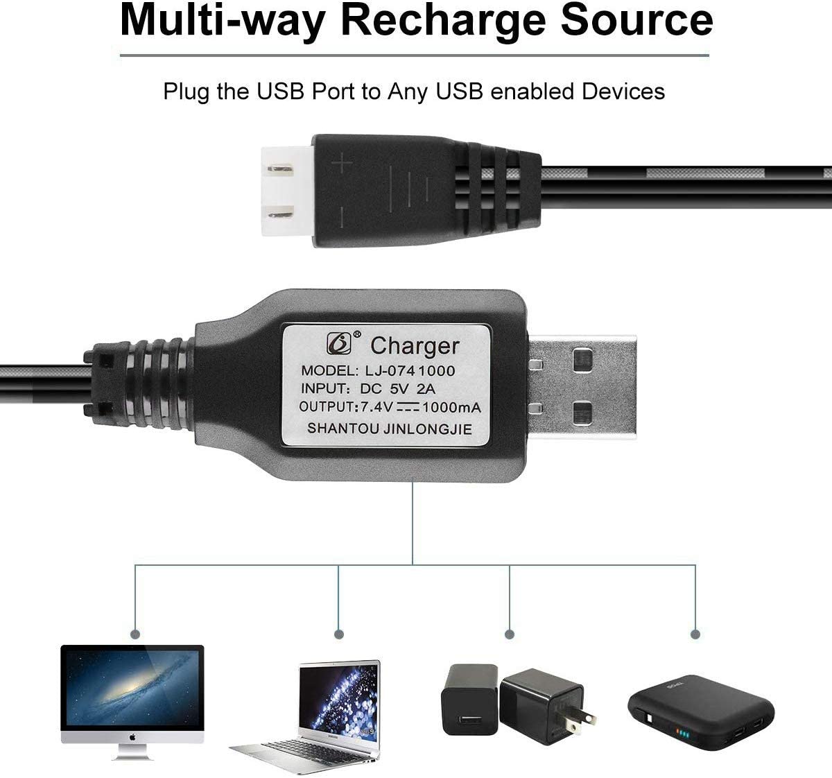 1-Pack XH-3P Balans 7.4V 1A Li - Fpv Drone Charger recensie en prijs